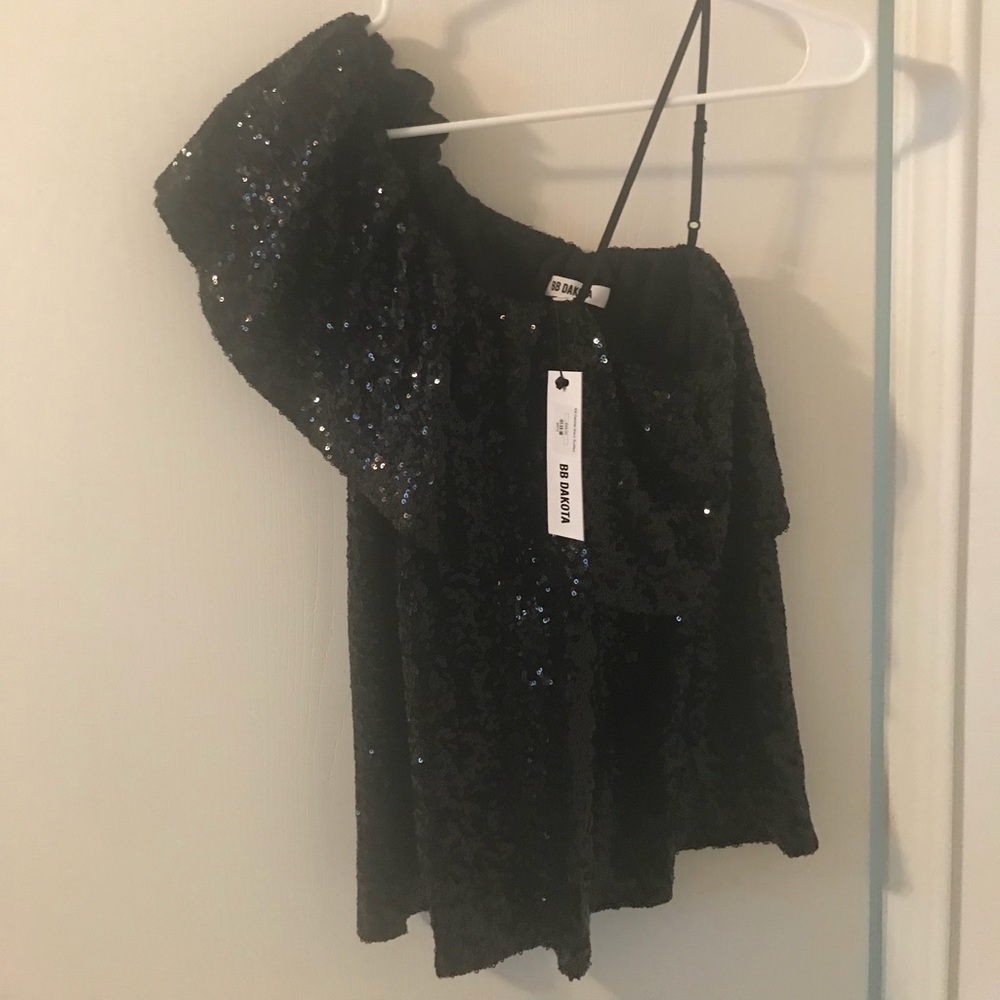 Black Sequin Top